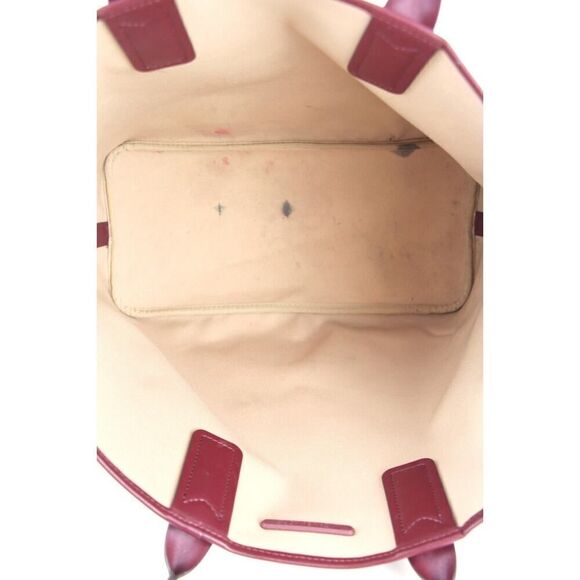 Large Michael Kors BURGUNDY COATED CANVAS LOGO SHOULDER BAG TOTE HANDBAG PURSE - Picture 11 of 16